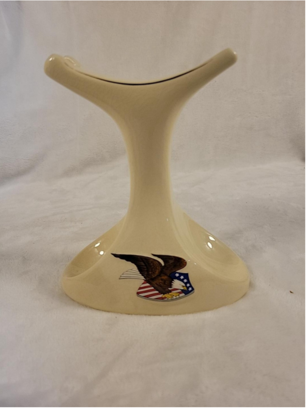 Franklin Toiletry Ceramic Razor Holder Eagle Design 1986 Patriotic Vintage